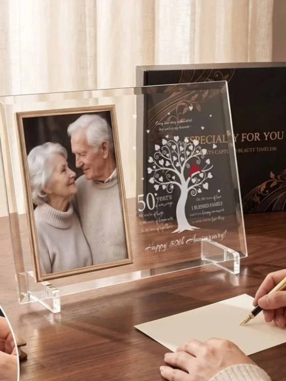 Memorial Glass Photo Frame Gift For Loss Of Loved One | 4x6 Photo | NEW IN BOX |